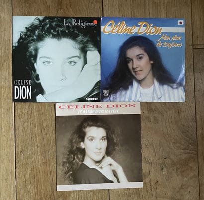 Songs
Three 45s - Céline Dion
VG+ to EX;...
