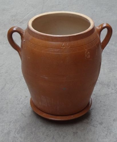 Jarre pot de fleur, h.:40 cm env.