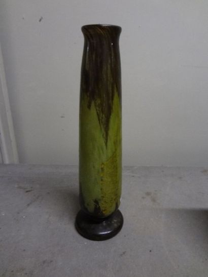 Vase en verre , H 44 cm