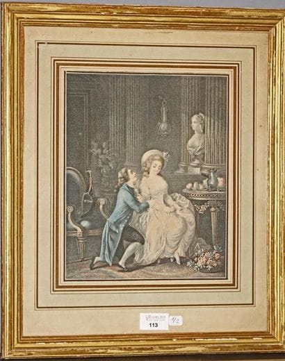 Paire de gravures en couleur 


