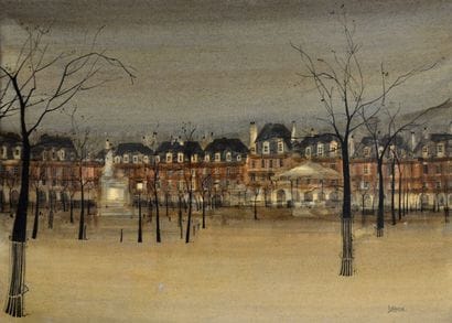 Georges DAMIN (1942) La place des Vosges...