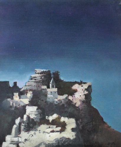 Georges HOSOTTE (1936) Les baux au ciel bleu,...