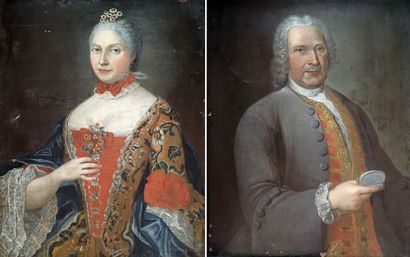 Ecole dans le goût du XVIIIe siècle le portrait...