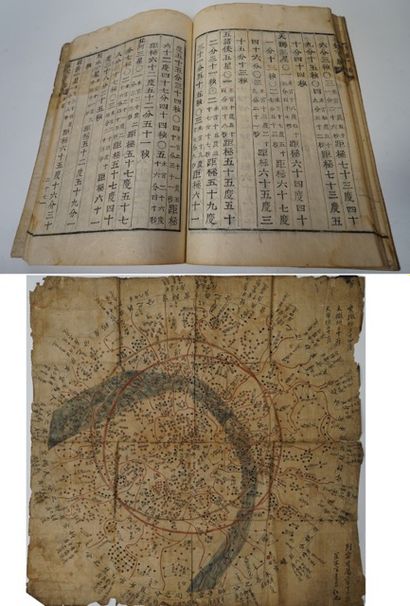 CHINE. Miroir des étoile. Livre et carte...