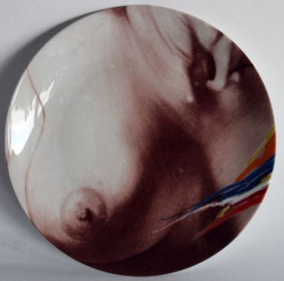 Ernest PIGNON-ERNEST (1942) ASSIETTE en porcelaine...