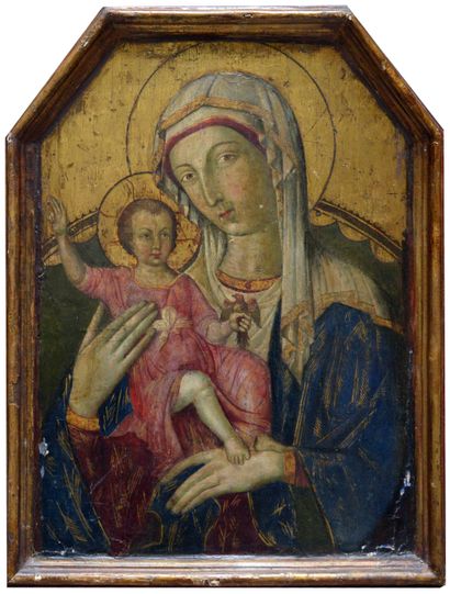 Ecole Vénéto Crétoise vers 1450 Vierge à...