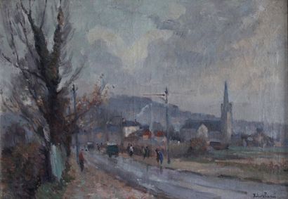 Robert Antoine PINCHON (1886-1943) Rue animée...
