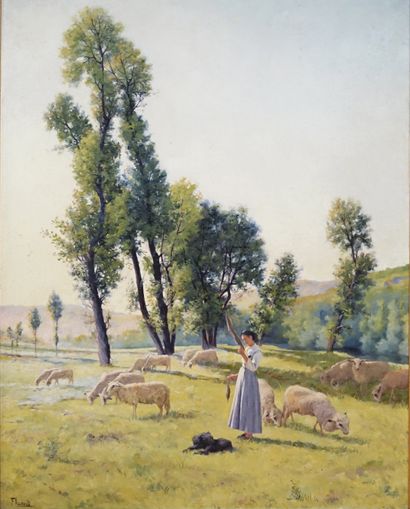 Félix François ROUBAUD (1825-1876). La fileuse...