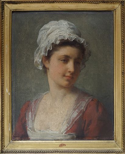 Tony FAIVRE (1830-1905). Jeune femme à la...