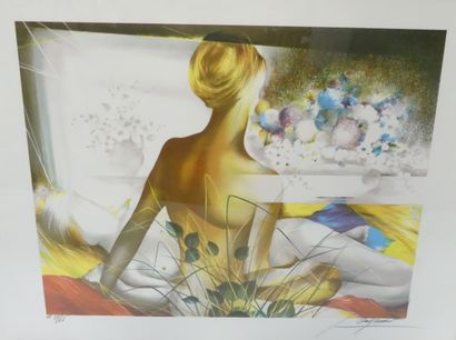 RAYMOND POULET, Les deux amies, lithographie...