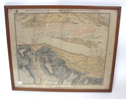 CARTE encadrée des positions anglaises et...