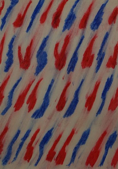Robert MALAVAL (1937-1980) Composition rouge...