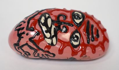 Robert COMBAS (1957) Visage d’homme. Peinture...