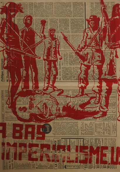 AFFICHE A bas l’Impérialisme US, mai 68....