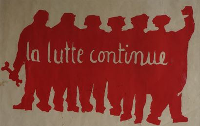 POSTER The struggle continues, May 68. Silkscreen...