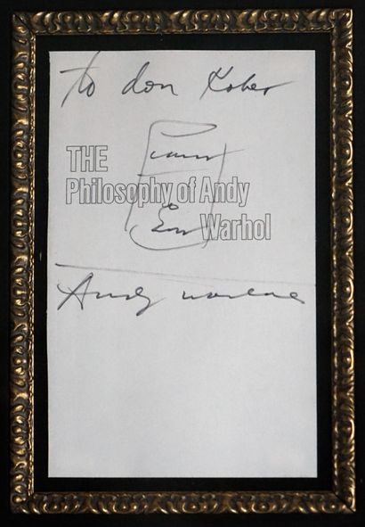 Andy WARHOL (1928-1987) The Philosophy of...