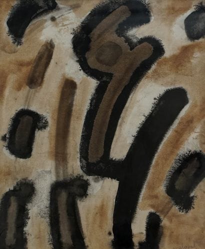 Robert MALAVAL (1937-1980) Sans Titre. Encre...