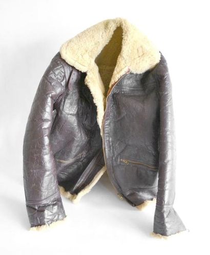 BLOUSON de vol américain en cuir. 