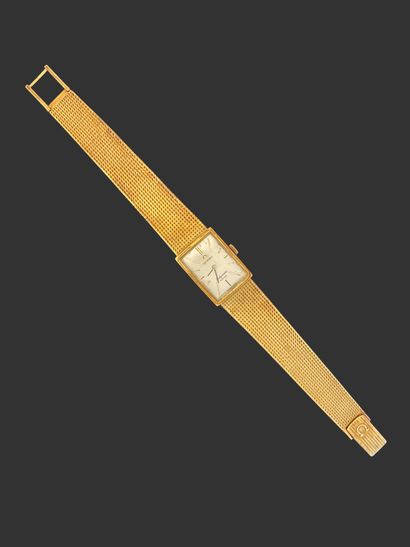 OMEGA. WATCH in 750-mil. gold with flexible...