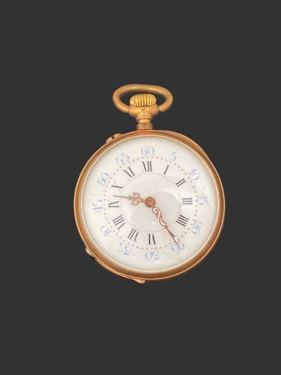 MONTRE DE COL en or 750 mil. cylindre huit...