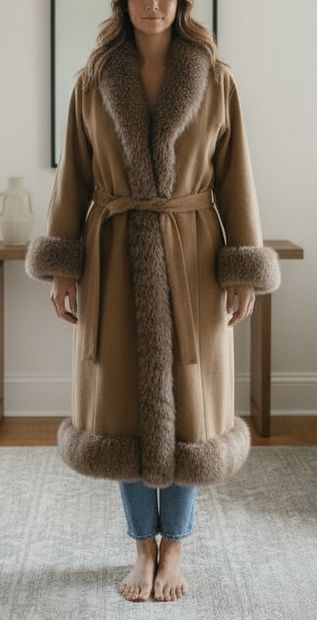 YSL RIVE GAUCHE. MANTEAU en cachemire et...