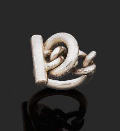 HERMES, modèle Croisette. BAGUE en argent....
