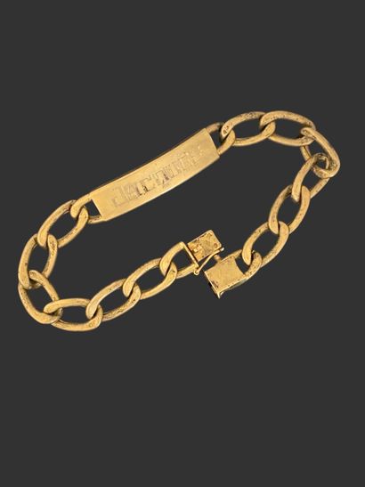 GOURMETTE in 750 mils gold, the plate engraved....