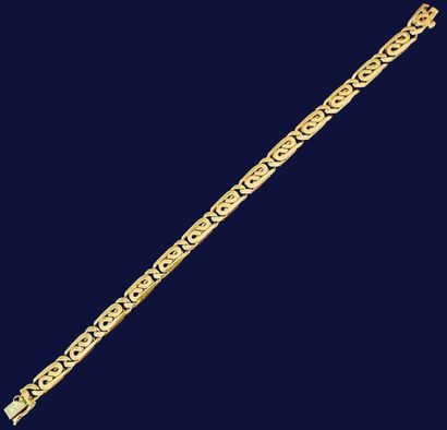 CAPLAIN Paris. BRACELET in 750-mil. yellow...