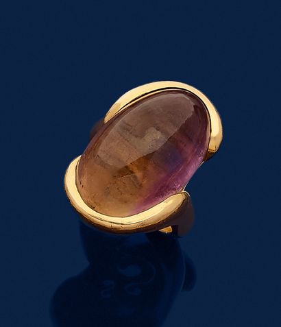 RING in yellow gold 750 mils, the moving...