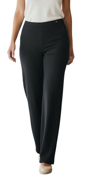 CHANEL, Made in Italy. PANTALON noir en laine...