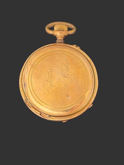 MONTRE DE COL en or 750 mil. cylindre huit...