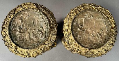 Pair of SUJETS forming part of a mantelpiece...