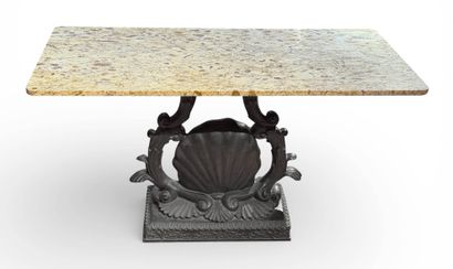 Original TABLE DESSERTE, the bronze base...