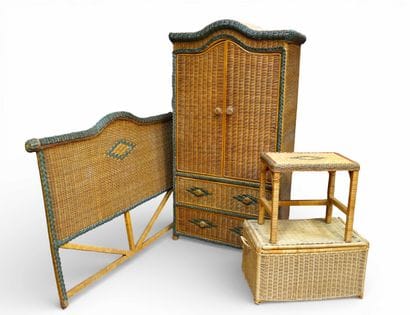 Natural and green rattan bedroom FURNITURE...