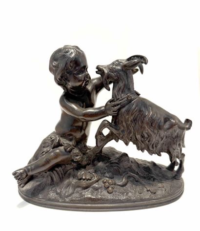 CLODION (1738-1814) (In the taste of). Bronze...