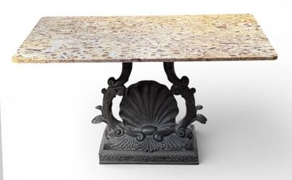 Original TABLE DESSERTE, the bronze base...