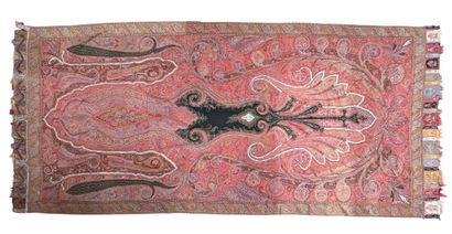 Large Indian cashmere CHÂLE decorated with...