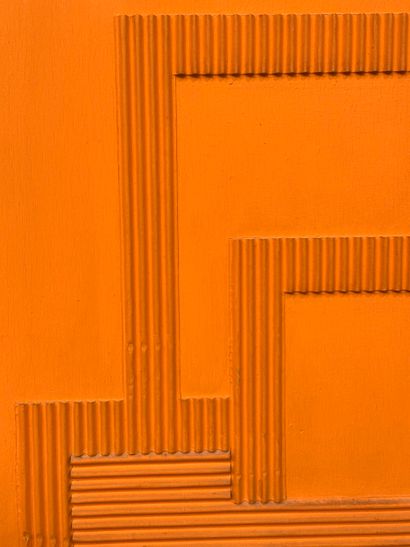 Najib BELKHODJA (1933-2007) Composition orangée,...
