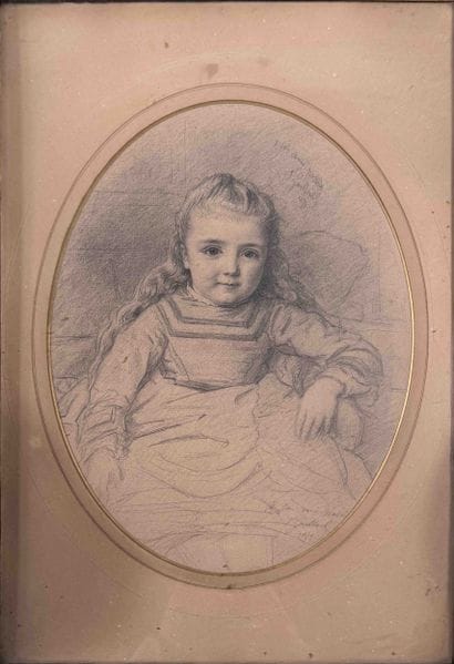 F. GAILLARD (XIXe) Portrait de fillette....
