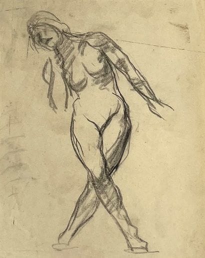 Roderic O’CONOR (1860-1940) Nu debout, les...