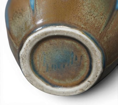Eugène BAUDIN (1843–1907). Blue-glazed stoneware...
