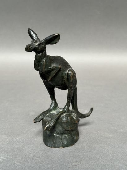 MOTTET (19th–20th centuries). Kangaroo. Bronze...
