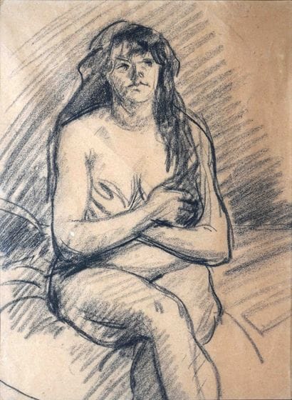 Roderic O’CONOR (1860-1940) Nu assis de face,...