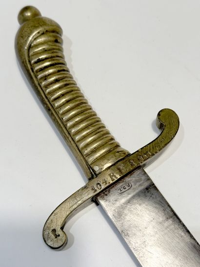PRUSSE fin XIXe. SABRE, la lame à l'orientale...