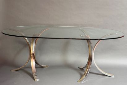 ROMEO REGA, vers 1970. TABLE de salle à manger,...