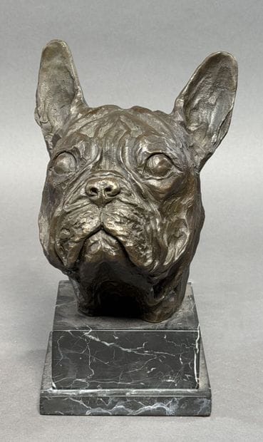 TURPIN (20th century) French Bulldog. Bronze...