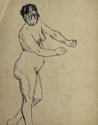 Roderic O’CONOR (1860-1940) Nu debout, les...