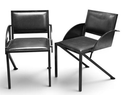 Jean-Michel WILMOTTE (1948). Paire de CHAISES...
