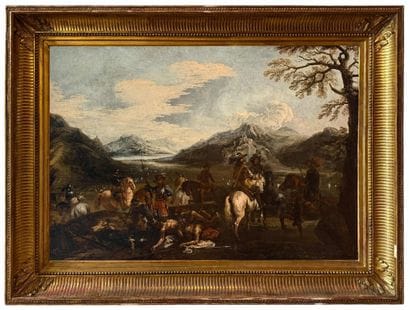 Antonio CALZA (1653-1725) (Attribué à ) Scène...