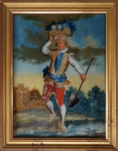 Ecole Française XVIIIe. Le Jardinier du roi....